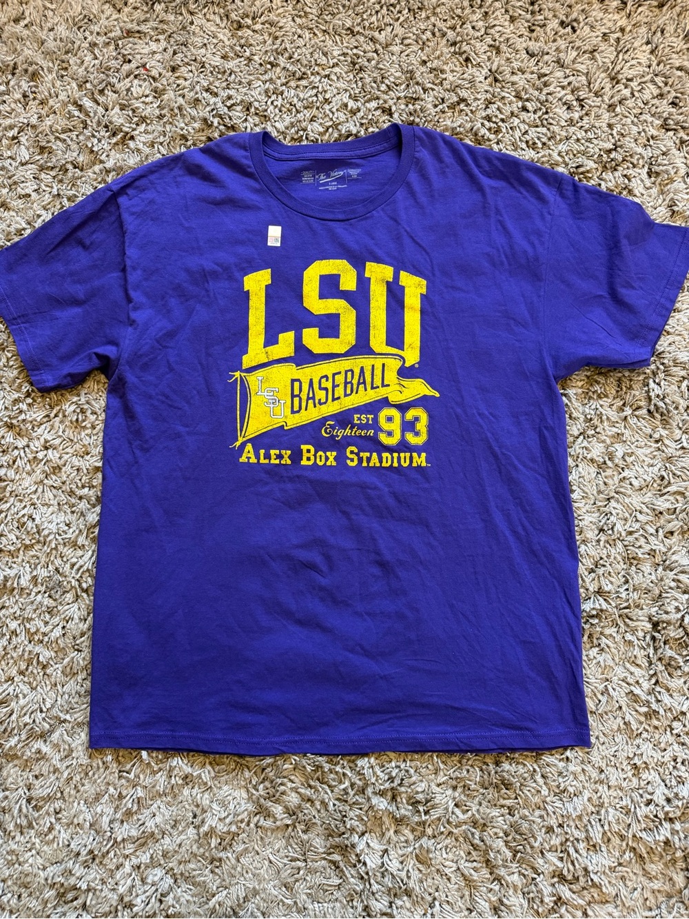 LSU Purple & Yellow Baseball Graphic Tee - Alex Box Stadium